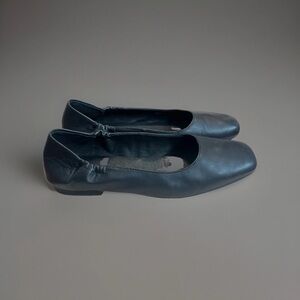 Eileen Fisher Black Leather Ballet Flats Size 9.5